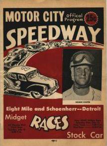 Motor City Speedway - Program From Randy